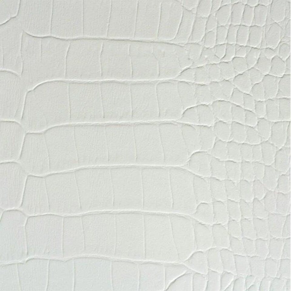 Leather · Crocodile Bright White