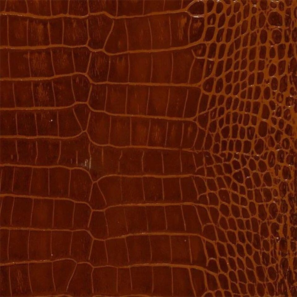 Leather · Crocodile Mahogany